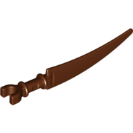 Lego Weapon Sword Scythe Blade with Clip Pommel / Reddish Brown