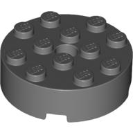 Lego Brick Round 4 x 4 Centre Hole / Dark Bluish Gray