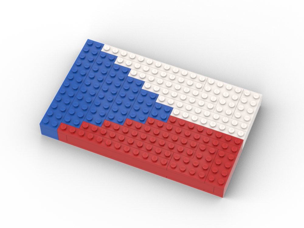 Lego Czechia national flag