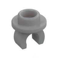 Lego Plate Round 1 x 1 with Hollow Stud and Underside Clip / Light Bluish Gray