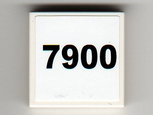 Lego Tile 2 x 2 with '7900' Pattern (Sticker) - Set 7900