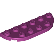 Lego Plate Round Corners 2 x 6 Double / Magenta