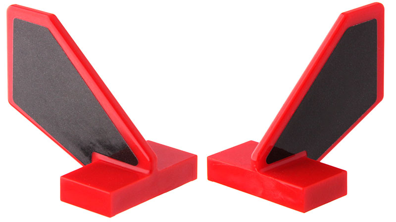 Lego Tail Shuttle, Small with Black Pattern on Both Sides (Stickers) - Set 76923 / Red