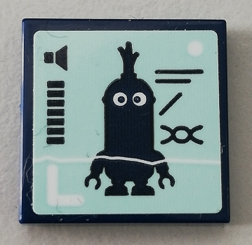 Lego Tile 2 x 2 with Minion Kevin and Volume Meter Pattern (Sticker) - Set 75551