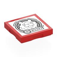 Lego Tile Special 2 x 2 with SMART Tag with '#0399' Bidoof Print / Red