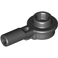 Lego Plate Round 1 x 1 with Hollow Stud and Horizontal Bar 1L / Black