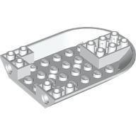 Lego Aircraft Fuselage Curved Forward 6 x 8 Bottom with 2 Pin Holes / White