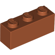 Lego Brick 1 x 3 / Dark Orange