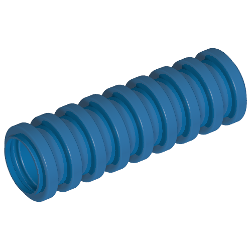 Lego Hose, Ribbed 7mm D. 3L / 2.4cm / Blue