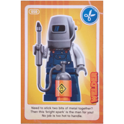 Lego Trading Card, Create The World - Welder / [No Color/Any Color]