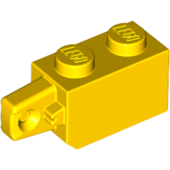 Lego Hinge Brick 1 x 2 Locking with 1 Finger Vertical End / Yellow