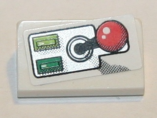 Lego Slope 30 1 x 2 x 2/3 with Joystick and 2 Buttons Pattern Model Left Side (Sticker) - Set 8864