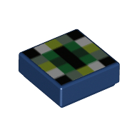 Lego Tile 1 x 1 with Minecraft Ender Eye Print