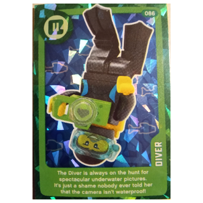 Lego Trading Card, Create the World Living Amazingly - Diver (Foil) / [No Color/Any Color]