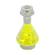 Lego Equipment Bottle / Erlenmeyer Flask with Trans-Neon Green Fluid Pattern