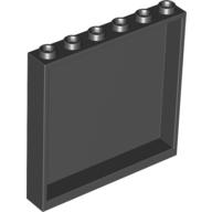 Lego Panel 1 x 6 x 5 / Black