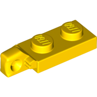 Lego Hinge Plate 1 x 2 Locking with 1 Finger On End, without Groove / Yellow
