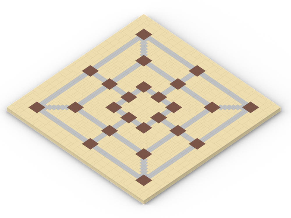 Lego 12 Men's Morris - Board (Sesotho)