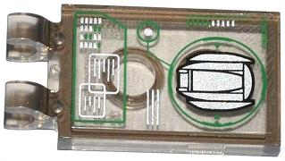 Lego Tile, Modified 2 x 3 with 2 Clips with 'LOADING' and Space Pod in Green Circle Pattern (Sticker) - Set 76009