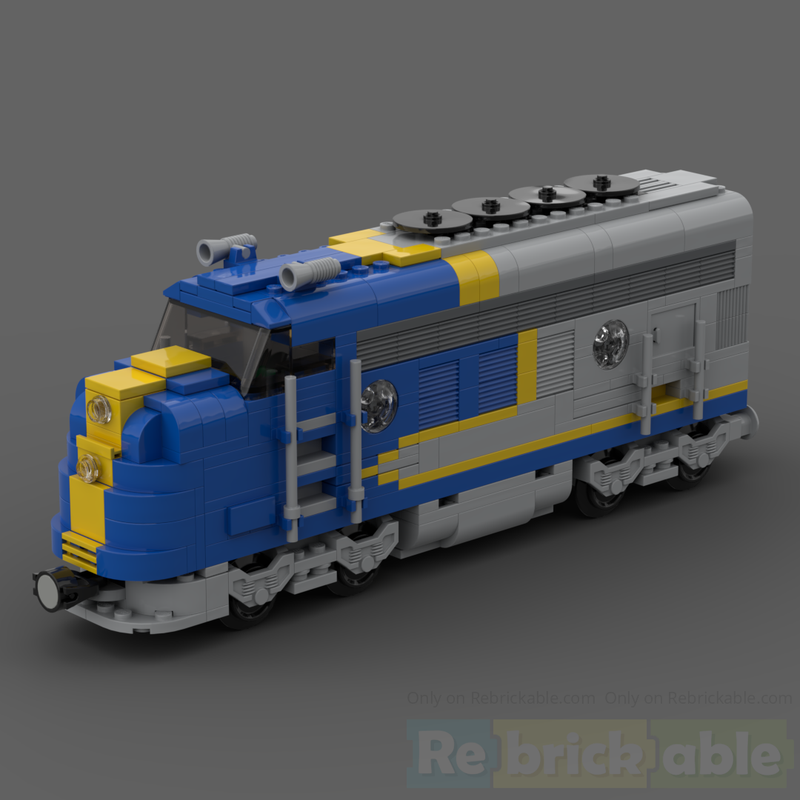 Lego Santa Fe Super Chief blue locomotive Train