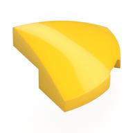 Lego Brick Round Corner, Curved 2 x 2 x 2/3 Quarter Circle With 1 x 1 Bottom Cutout / Yellow
