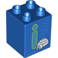Lego Duplo Brick 2 x 2 x 2 with 'I' and Igloo Print