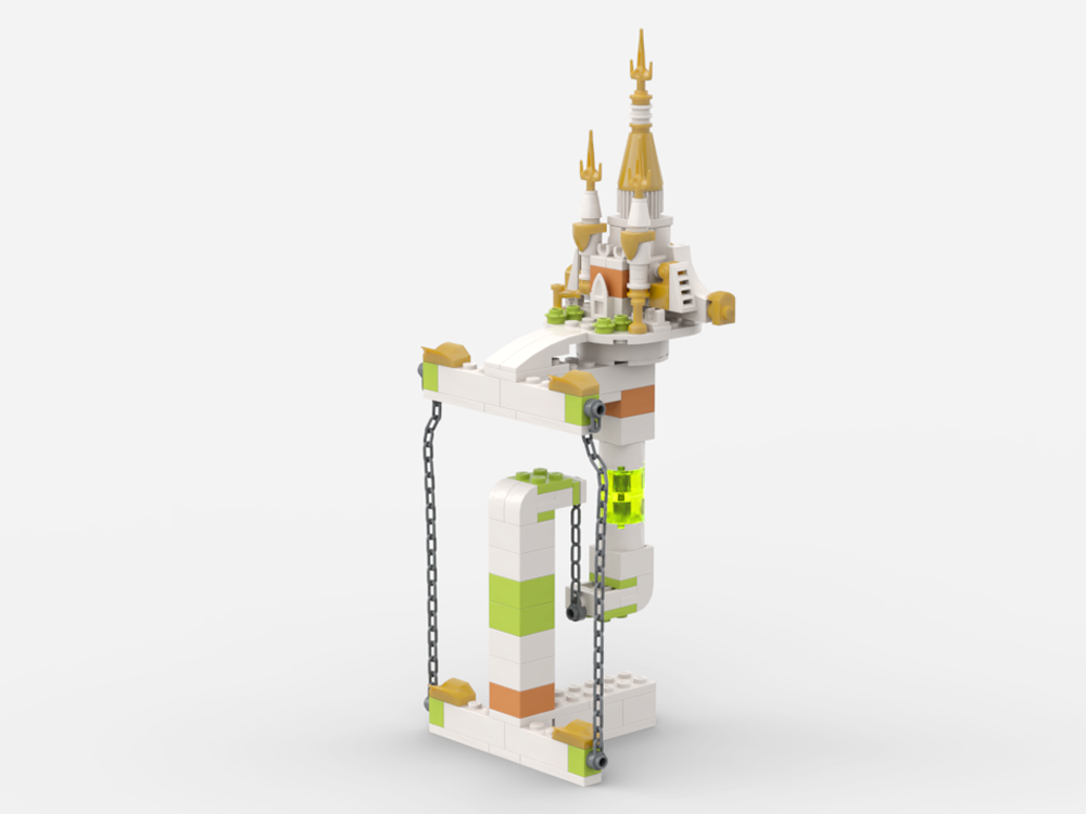 Lego Tensegrity Sculpture - Float Golden Castle