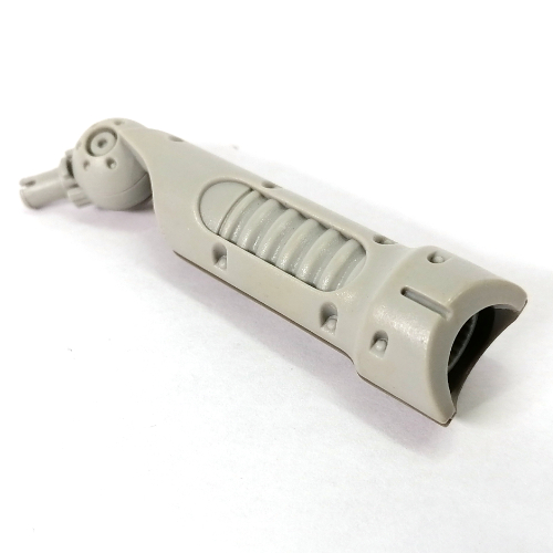 Lego Large Figure Limb, Mechanical Long, with Light Gray Pin and Socket and Light Gray Half, Right (Jens) / Dark Gray