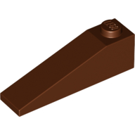 Lego Brick Sloped 18° 4 x 1 / Reddish Brown