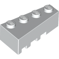Lego Brick Wedged, Angled 4 x 2 Right / White