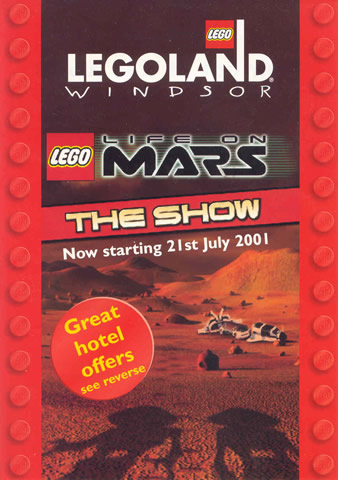 Lego 2001 Insert - World Club - UK (Life on Mars)