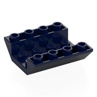 Lego Brick Sloped Inverted 45° 4 x 4 Double with 4 x 2 Recessed, 2 Holes / Dark Blue