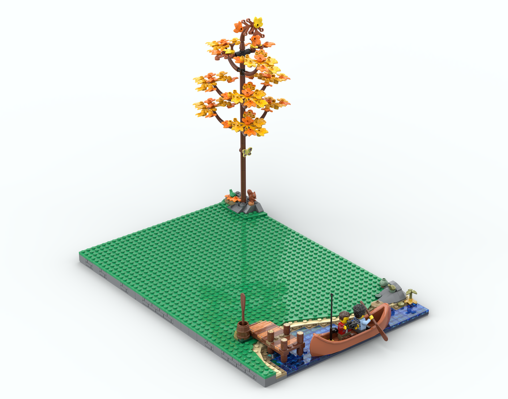 Lego Compact Display for set 21338 A-frame Cabin