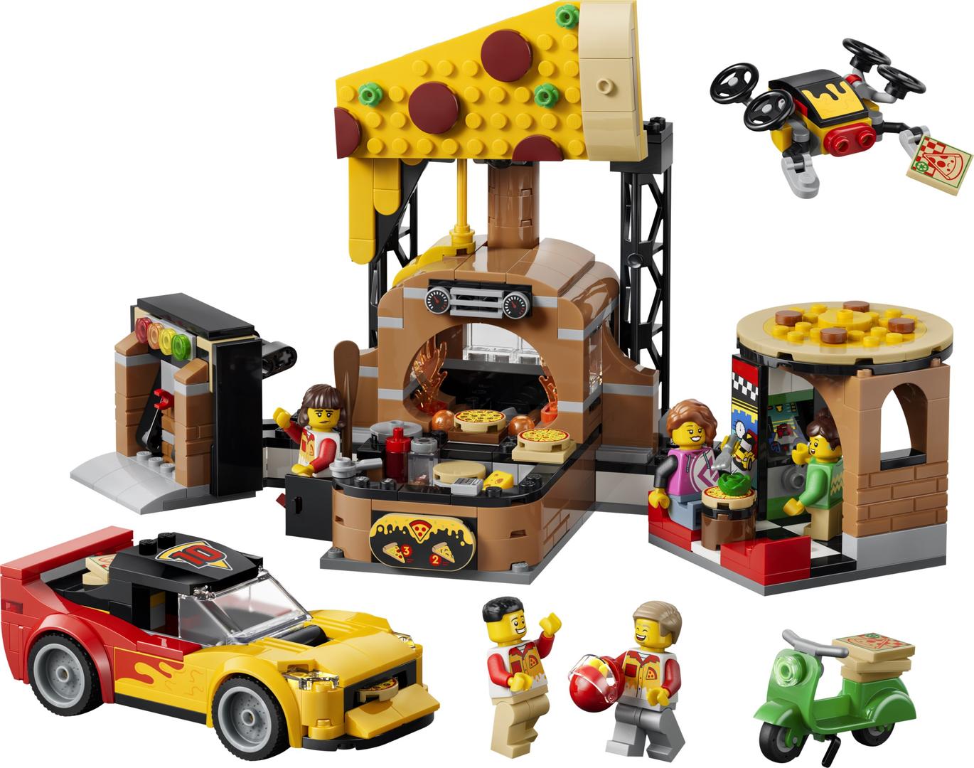 Lego Pizza Delivery Experience with Vehicles