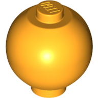 Lego Brick Round 2 x 2 Sphere with Stud [Plain] / Bright Light Orange