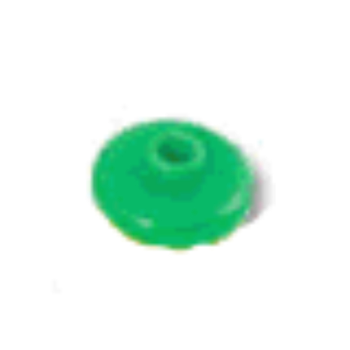Lego Pen Bead, Round Short, Curved Edge / Bright Green
