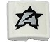 Lego Slope, Curved 2 x 2 x 2/3 with Silver Letter A on Black Star Ultra Agents Logo Pattern Model Right Side (Sticker) - Sets 70162 / 70170