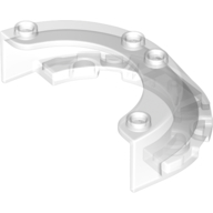 Lego Windscreen 4 x 6 x 1 Round / Trans-Clear