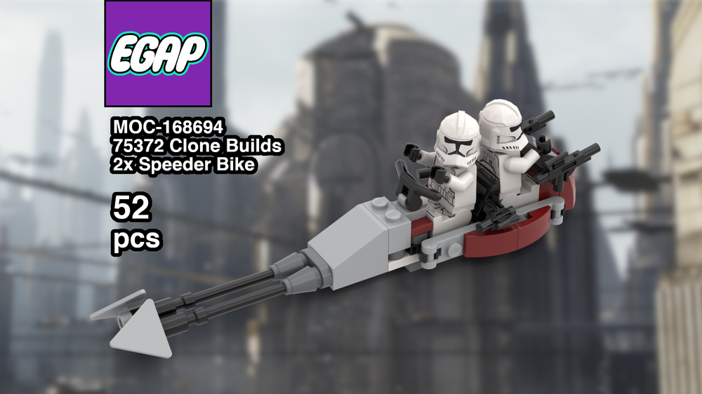 Lego 75372 Clone Builds 2x Speeder Bike