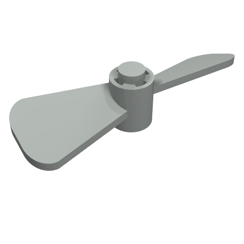 Lego Propeller 2 Blade Twisted / Light Gray