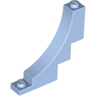 Lego Brick Curved 1 x 5 x 4 Inverted / Bright Light Blue