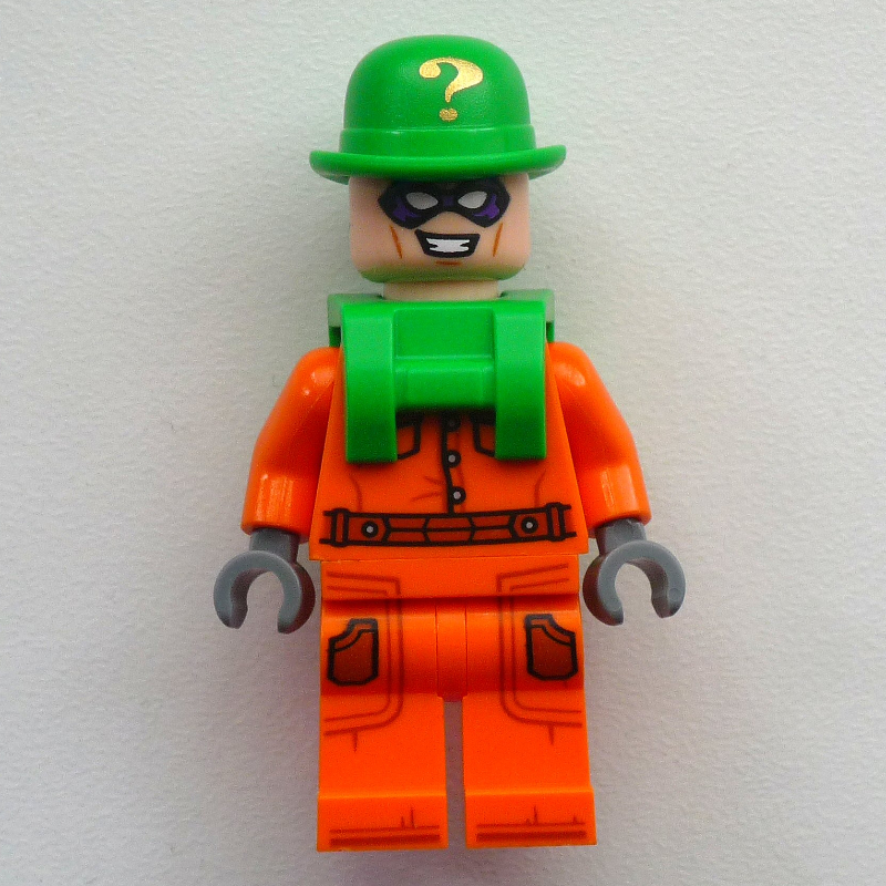 Lego The Riddler, Prison Suit, Neck Bracket