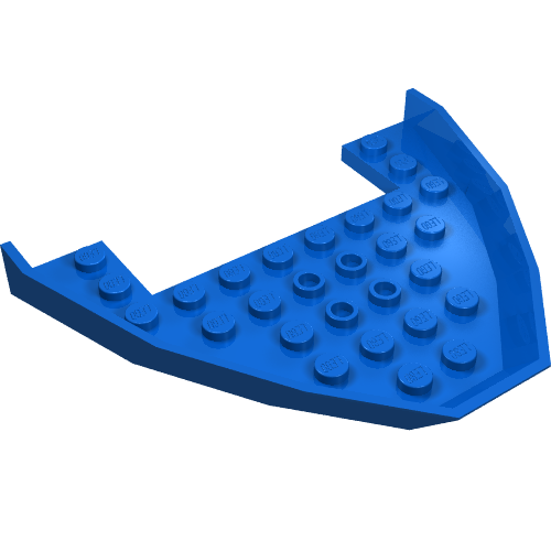 Lego Boat Hull Section, Bow Top 8 x 10 x 1 / Blue