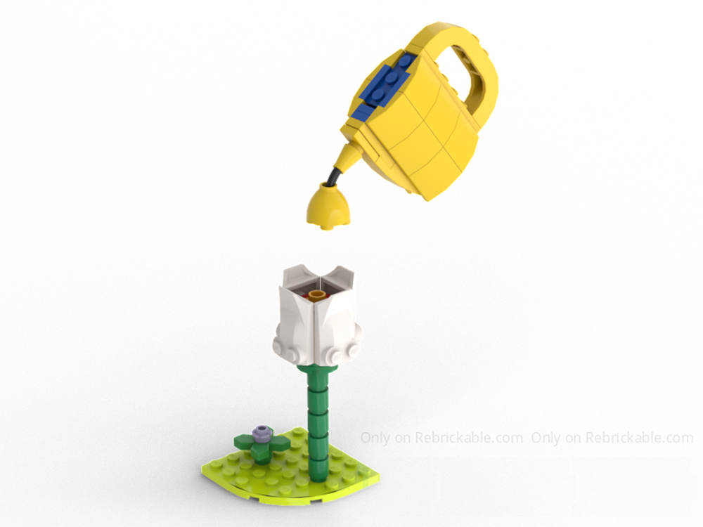 Lego Watering Can and Flower