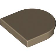 Lego Tile Round 2 x 2 Half Circle / Dark Tan