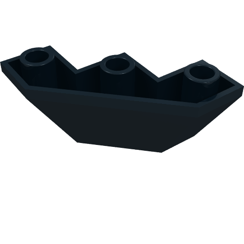 Lego Brick Wedged, Sloped Inverted 3 x 3 x 2 Facet / Black