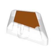Lego Tile Special 1 x 2 Diamond Plain with Orange Surface print