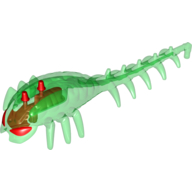 Lego Large Figure Head / Brain with Red Centre / Trans-Green