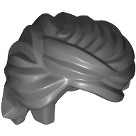 Lego Hair Swept Back, Tousled / Dark Bluish Gray