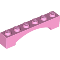 Lego Brick Arch 1 x 6 Raised Arch / Bright Pink